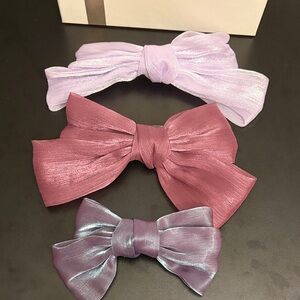 Kids Hair Bow Set - Shades of Purple